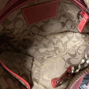 Red coach cross over bag